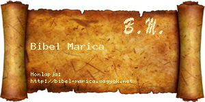 Bibel Marica névjegykártya